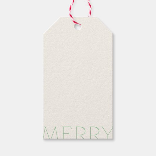Merry Holly Days (Green) Cadeaulabel (Voorkant)
