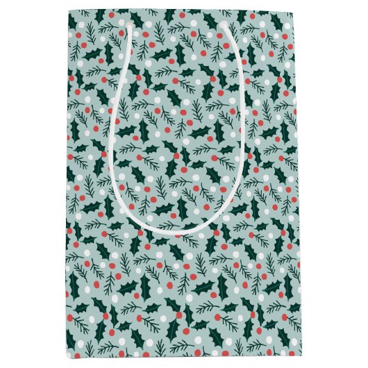 Merry Holly Days Medium Cadeauzakje (Voorkant)