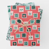 Merry Holly Days Mix Wrapping Paper Sheets (In situ)