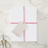 Merry Holly Days Postzegels Cadeaulabel (Met Touw)