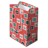 Merry Holly Days Postzegels Medium Cadeauzakje (Achterkant Gekanteld)