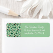 Merry Holly Days Retouradreslabel (Groen) Etiket (Insitu)