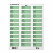 Merry Holly Days Retouradreslabel (Groen) Etiket (Full Sheet)