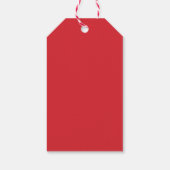 Merry holly evergreen label met felrood geschenk cadeaulabel (Achterkant)