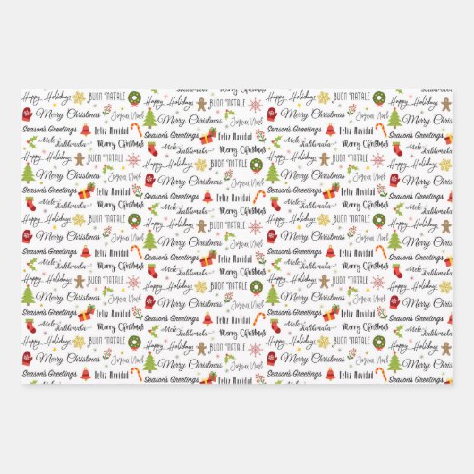 Merry Holly Wrapping Paper Set (Voorkant 2)