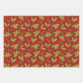 Merry Holly Wrapping Paper Set (Voorkant)