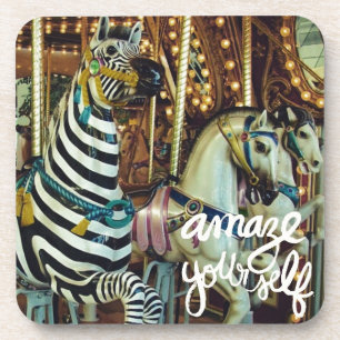 Merry Horse en Zebra Amaze jezelf Bier Onderzetter