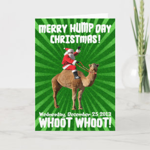 Merry Hump Day Kerstmis 2013 Santa & Camel Feestdagen Kaart