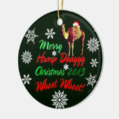Merry Hump Day Kerstmis 2013 Whoot Whoot Whoot Who Keramisch Ornament (Links)