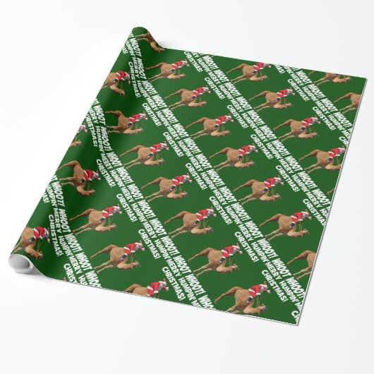 Merry Humpin Chrismtas Hump Day Camel Cadeaupapier (Uitgerold)