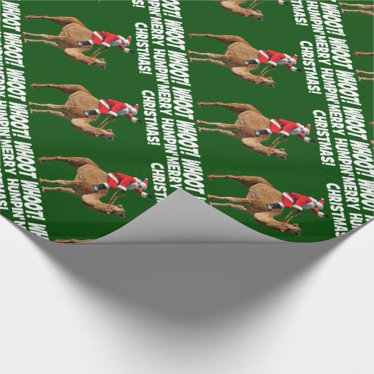 Merry Humpin Chrismtas Hump Day Camel Cadeaupapier (Hoek)