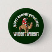 Merry Humpin' kerstkerstkerstman & kamel Ronde Button 5,7 Cm (Voorkant)