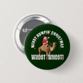 Merry Humpin' kerstkerstkerstman & kamel Ronde Button 5,7 Cm (Voorkant /achterkant)