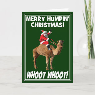 Merry Humpin' kerstWenskaart Feestdagen Kaart