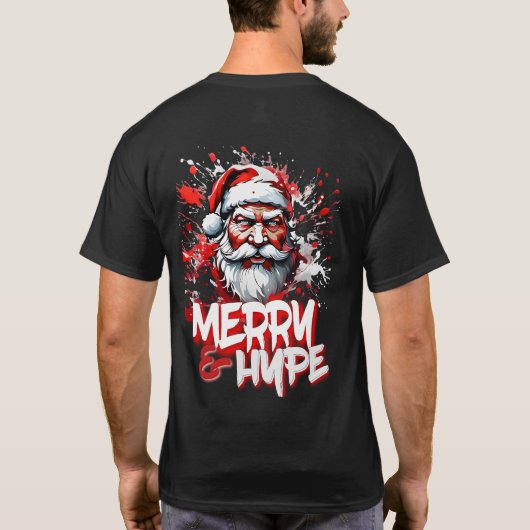Merry & Hype Christmas Graffiti Streetwear T-shirt (Achterkant)