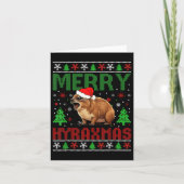 Merry Hyraxmas Hyrax Ugly Christmas Sweate Kaart (Voorkant)