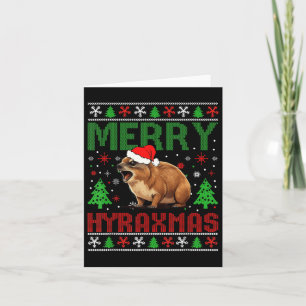 Merry Hyraxmas Hyrax Ugly Christmas Sweate Kaart