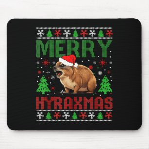 Merry Hyraxmas Hyrax Ugly Christmas Sweate Muismat