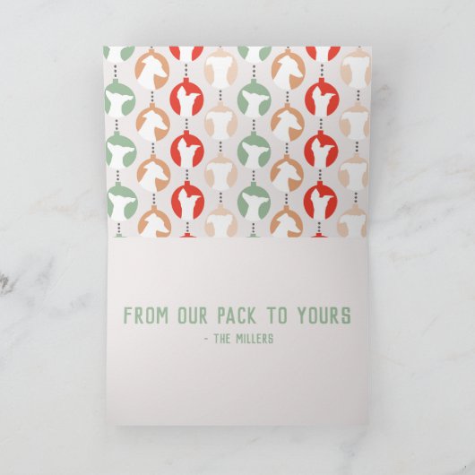 Merry Iggy Christmas Italiaanse Windhond Vakantie Kaart (Binnen)