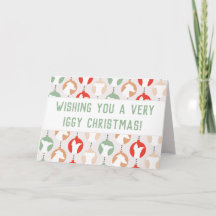 Merry Iggy Christmas Italiaanse Windhond Vakantie