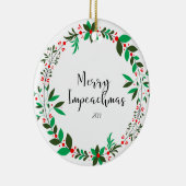 Merry Impeachmas 2019 Impeach Trump-herdenking Keramisch Ornament (Rechts)