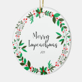 Merry Impeachmas 2019 Impeach Trump-herdenking Keramisch Ornament (Links)