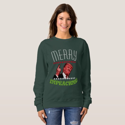 Merry Impeachmas Loser Trump Sweater (Voorkant volledig)