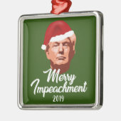 MERRY IMPEACHMENT 2019 TRUMP SANTA HAT METALEN ORNAMENT (Links)