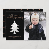 Merry in Marble | Kerstfoto Feestdagenkaart (Voorkant / Achterkant)