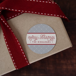 Merry in Stippen | Aangepaste feestdag Ronde Sticker