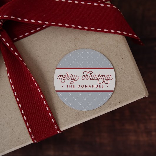 Merry in Stippen | Aangepaste feestdag Ronde Sticker