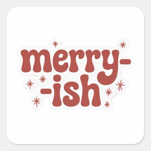 Merry-ish Funny Christmas Sticker (Voorkant)