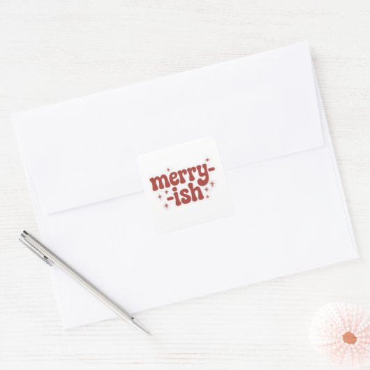 Merry-ish Funny Christmas Sticker (Envelop)