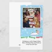 Merry Jack Russell Terrier Dog - kerstfoto Feestdagenkaart (Voorkant / Achterkant)