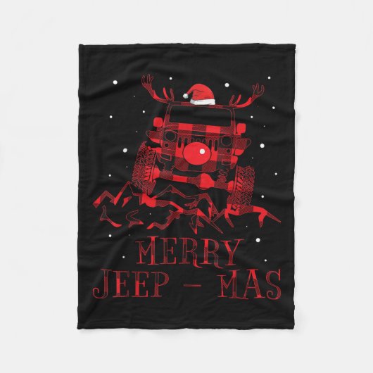 Merry Jeepmas Ugly Christmas Sweater Xmas Gift For Fleece Deken (Voorkant)