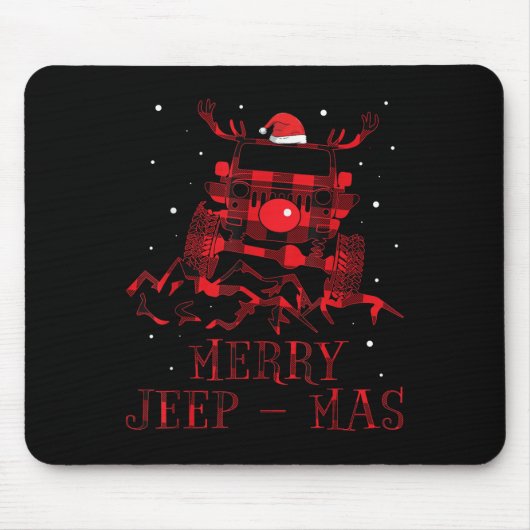 Merry Jeepmas Ugly Christmas Sweater Xmas Gift For Muismat (Voorkant)