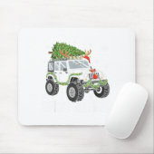Merry Jeepmas Ugly Light Reindeer Christmas Funny Muismat (Met muis)