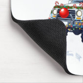 Merry Jeepmas Ugly Light Reindeer Christmas Funny  Muismat (Hoek)