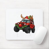 Merry Jeepmas Ugly Light Reindeer Christmas Funny  Muismat (Met muis)