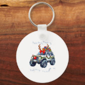 Merry Jeepmas Ugly Light Reindeer Christmas Funny  Sleutelhanger (Voorkant)