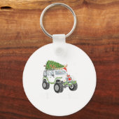 Merry Jeepmas Ugly Light Reindeer Christmas Funny  Sleutelhanger (Voorkant)