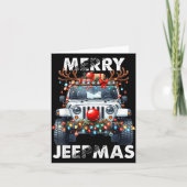 Merry Jeepmas Ugly Light Reindeer Christmas  Kaart (Voorkant)