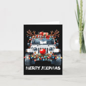 Merry Jeepmas Ugly Light Reindeer Christmas  Kaart (Voorkant)