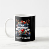 Merry Jeepmas Ugly Light Reindeer Christmas  Koffiemok (Links)