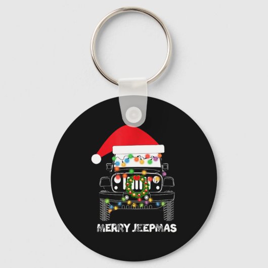 Merry Jeepmas Ugly Light Reindeer Christmas Long S Sleutelhanger (Voorkant)
