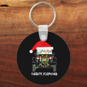 Merry Jeepmas Ugly Light Reindeer Christmas Long S Sleutelhanger (Voorkant)