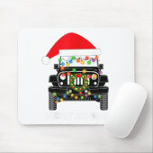 Merry Jeepmas Ugly Light Reindeer Christmas Muismat (Met muis)
