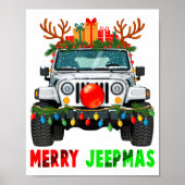 Merry Jeepmas Ugly Light Reindeer Christmas  Poster (Voorkant)