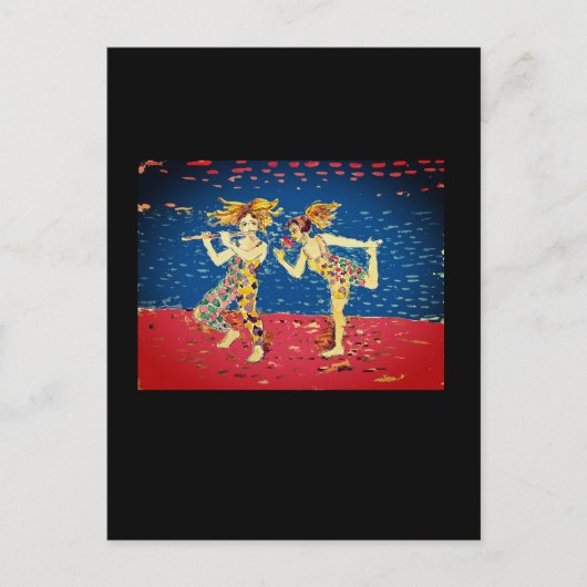 Merry jesters briefkaart (Voorkant)