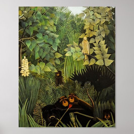 Merry Jesters van Henri Rousseau Poster (Voorkant)